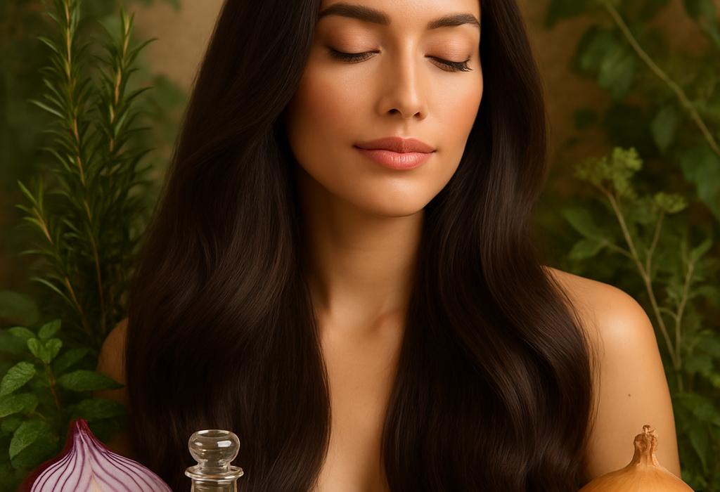 Comprehensive guide to natural remedies for hair growth and thickness and scalp health.