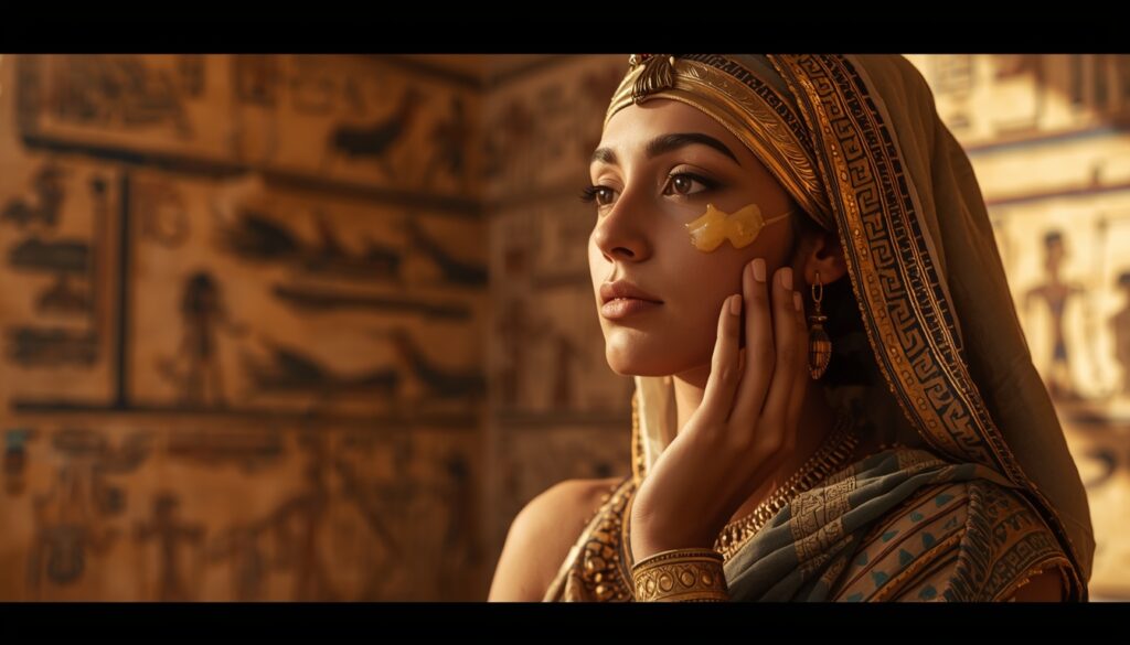 Ancient Egyptian kohl eye makeup style inspired by Cleopatra beauty secrets for protection and beauty