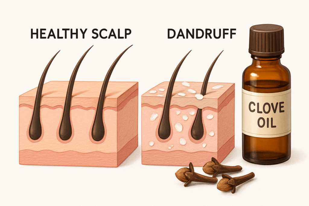 Clove oil for dandruff and scalp health natural treatment