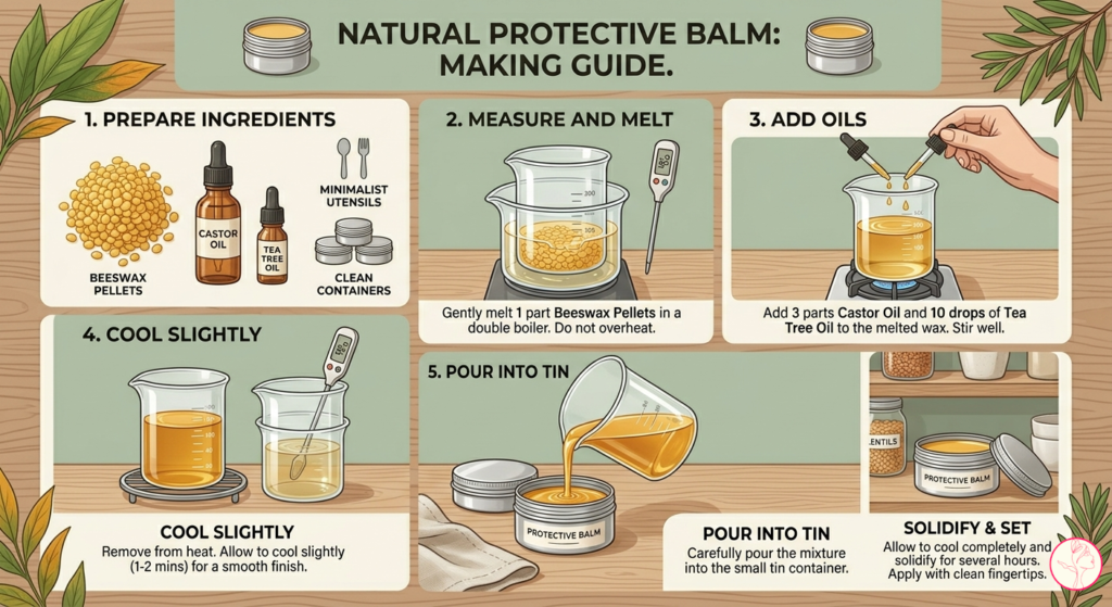 DIY Protective Sealant Recipe for Angular Cheilitis Infographic