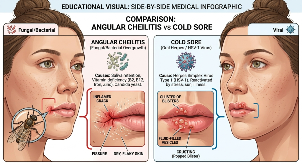 How to Distinguish Cold Sore vs Angular Cheilitis for Proper Treatment