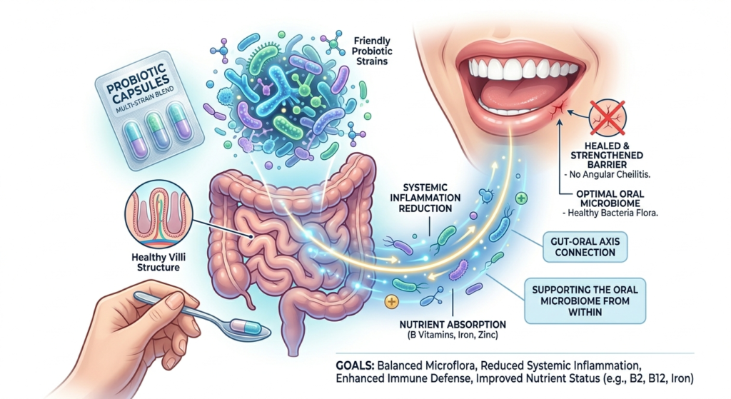 Probiotics for Yeast Control to heal Cracks in Corner of Mouth Fast