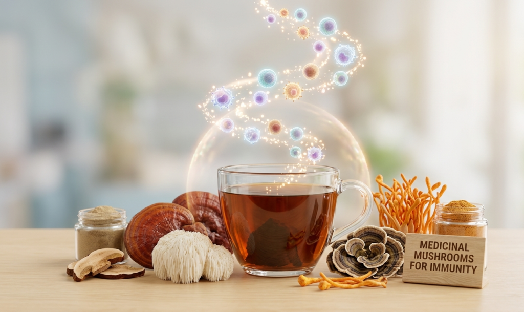 Chaga mushroom acting as a biological modulator for skin inflammation