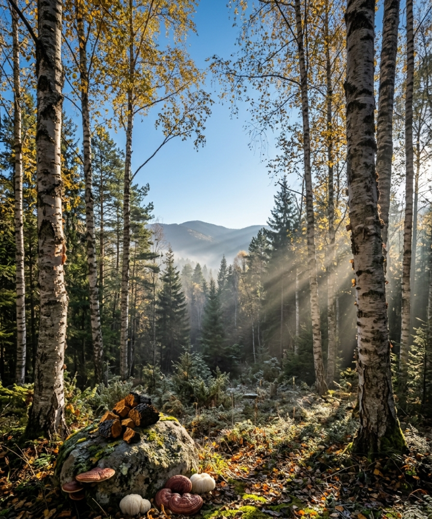 Healthy and radiant complexion from Chaga mushroom benefits for immune system and skin
