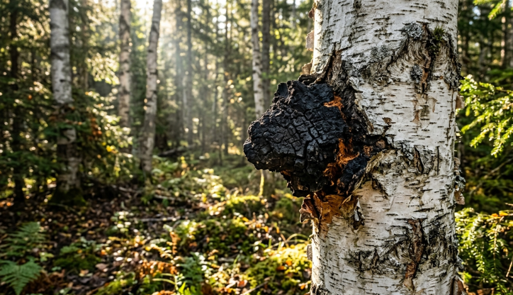 Betulinic acid extraction from wild Chaga for skin regeneration