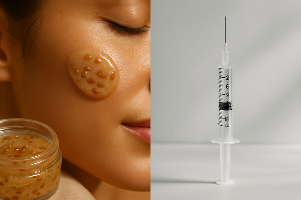 Comparison between Flaxseed Gel for Face and Clinical Botox injections for wrinkles