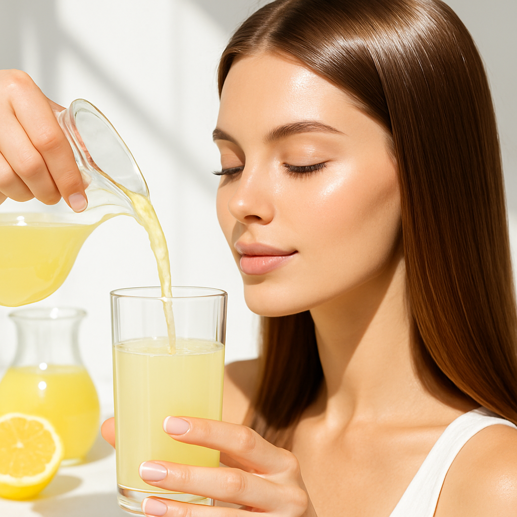 Fresh lemon juice benefits for hair shine and scalp pH balance