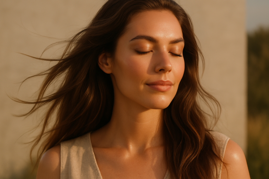 Healthy shiny hair after consistent homemade hair treatment for damaged hair use