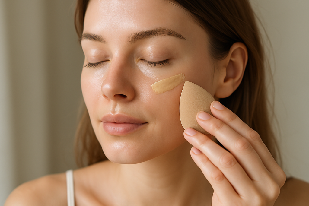 How to apply BB cream for a flawless finish using a beauty sponge