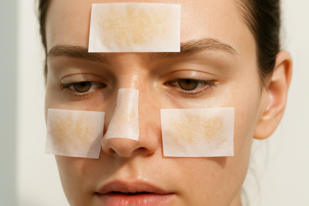 Home skin analysis for beginners using the blotting paper method