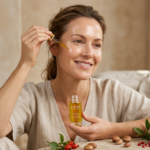 Woman applying the best natural oils for anti aging for radiant 2026 skin