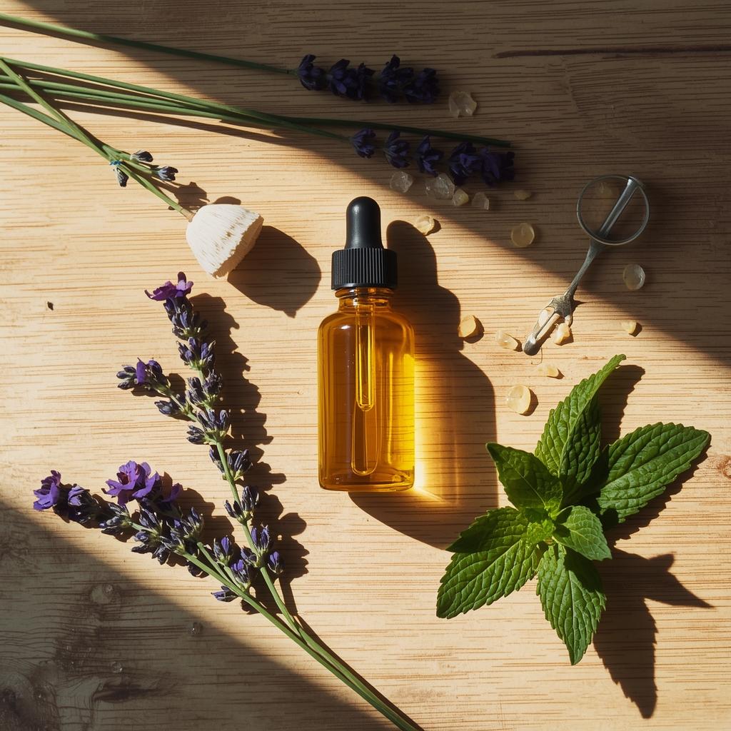 Essential oil blend for Vagus nerve stimulation for face puffiness