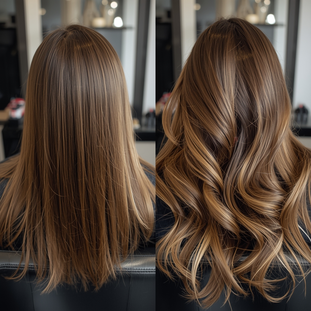 Before and after results of using natural hair growth remedies at home