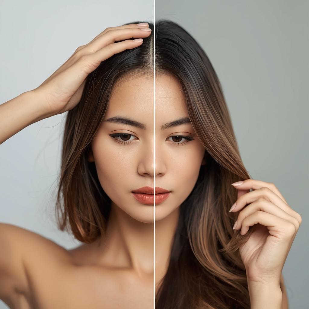 Using natural remedies for oily scalp and dry ends like boar bristle brushing and protective oils