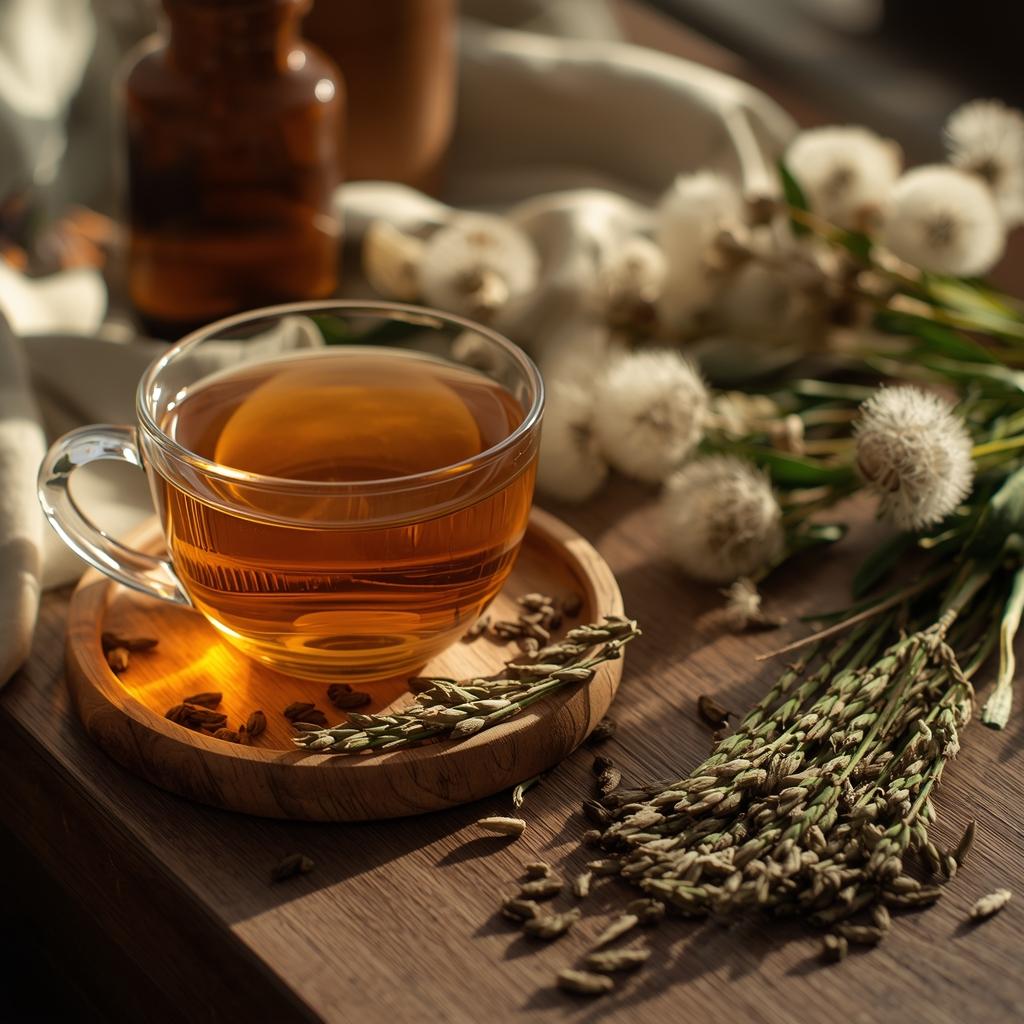 Natural remedies for halitosis and liver detox using dandelion tea