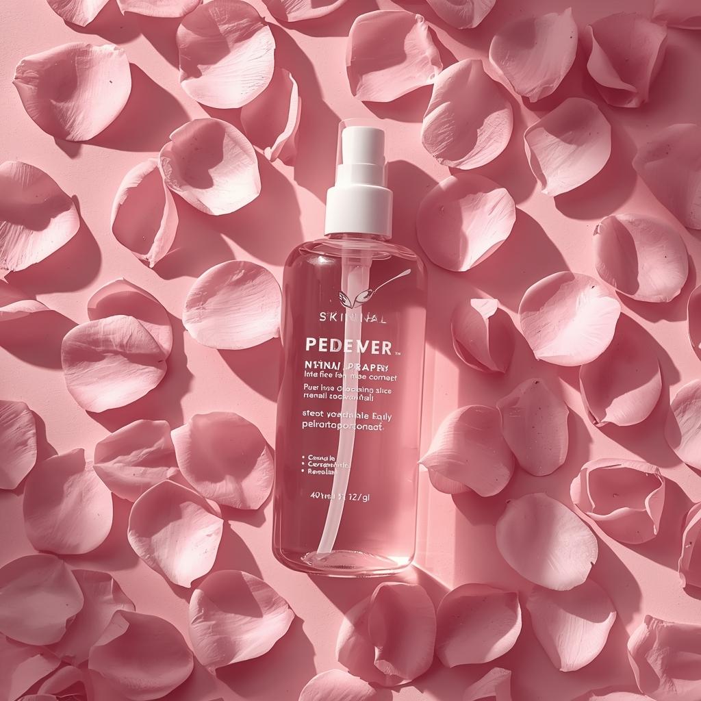 Organic rose water for face benefits and DIY masks with pink rose petals