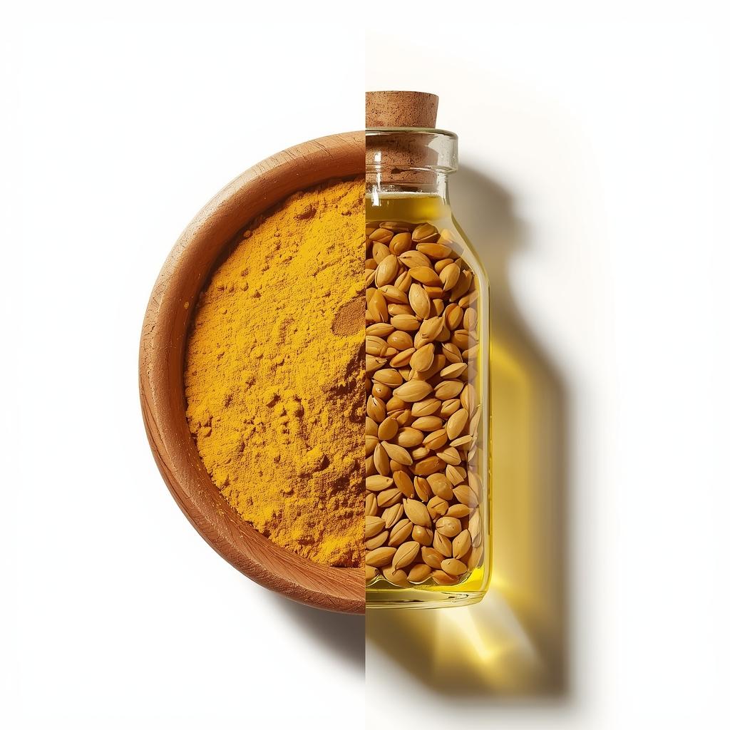Comparison between dry mustard powder and cold-pressed mustard oil benefits for hair.