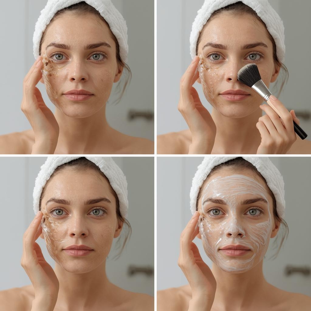 Professional application of natural homemade face masks for all skin types
