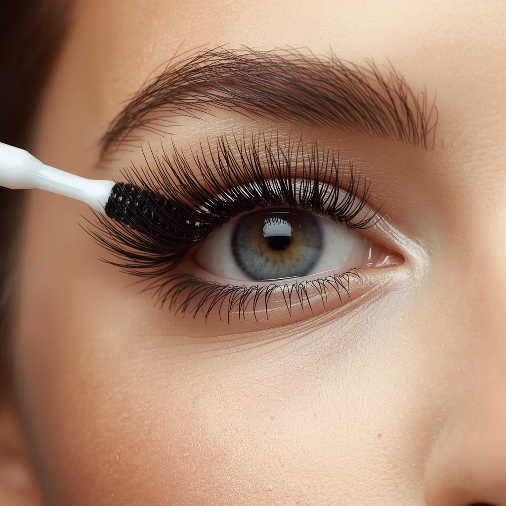 Natural lash lift results using castor oil for eyelashes and eyebrows growth.