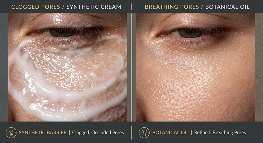 High porosity skin issues and natural eye recovery tips for bags to avoid synthetic creams.