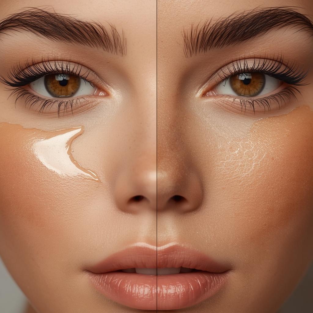 Preventing liquid foundation separation using flawless base makeup and perfume guide tips.