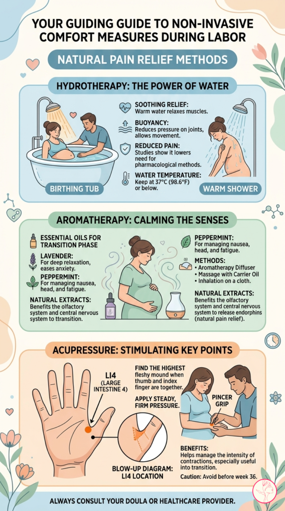 Pain relief methods in the Holistic Pregnancy Preparation and Wellness Guide.